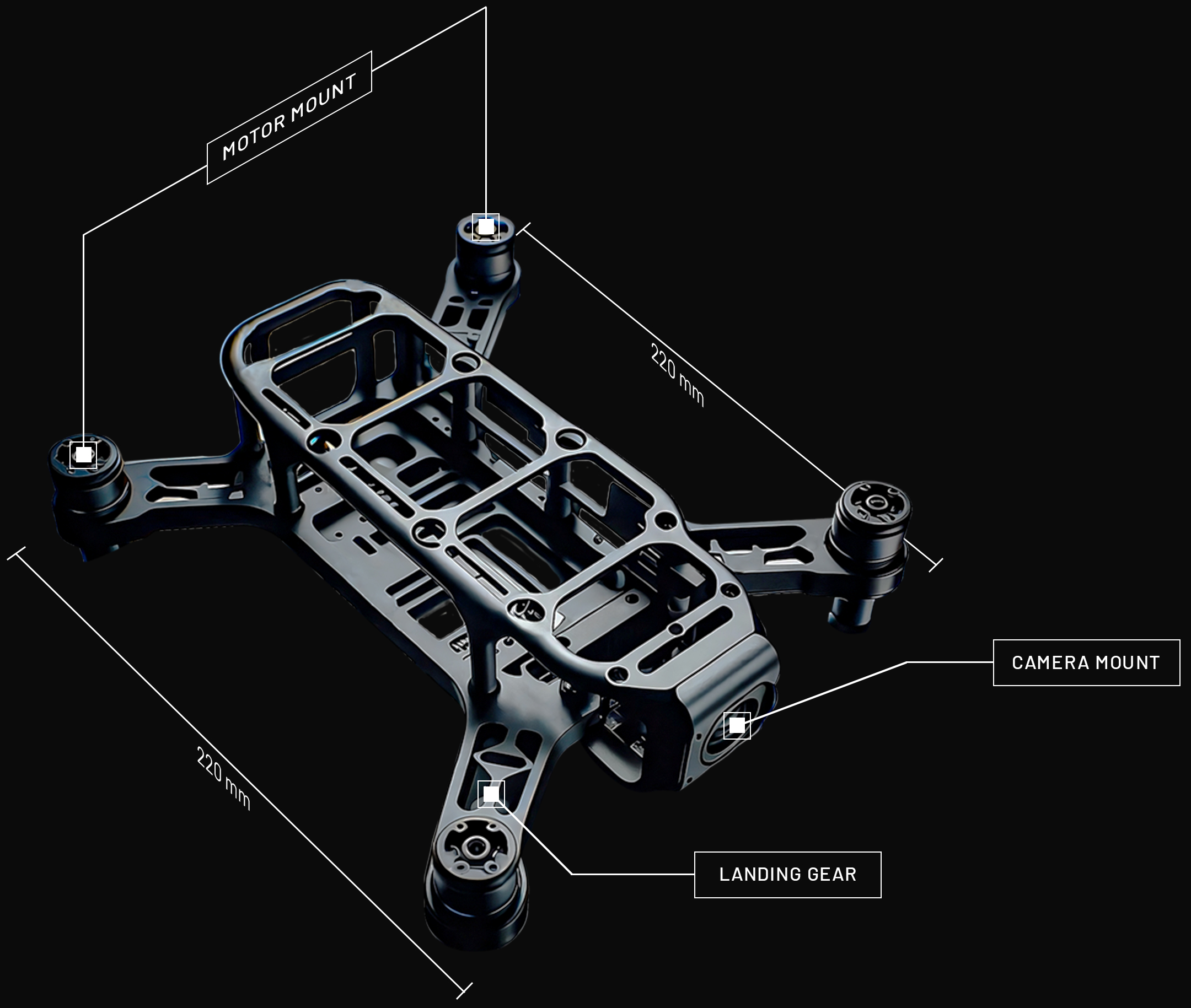 Machined drone / UAV airframe — Ethereal Machines
